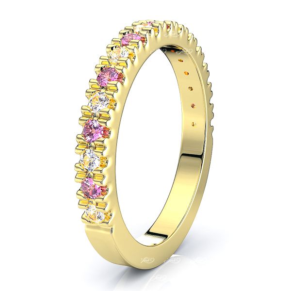 Yellow Diamond and Pink Sapphire