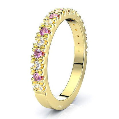 Yellow Diamond and Pink Sapphire