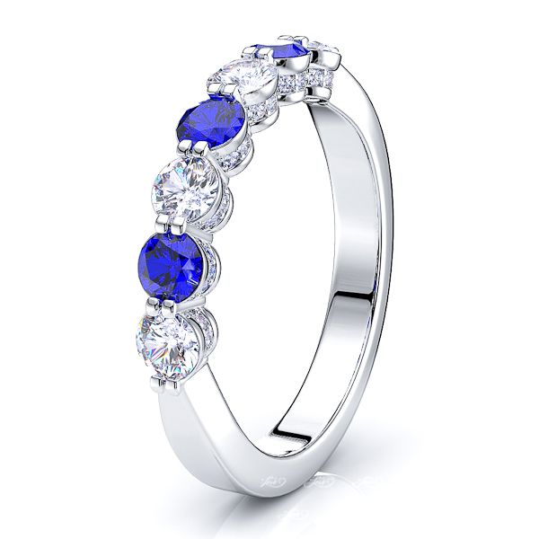 White Diamond and Blue Sapphire