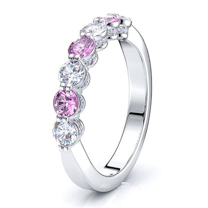 White Diamond and Pink Sapphire