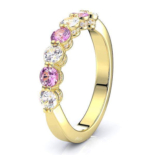 Yellow Diamond and Pink Sapphire