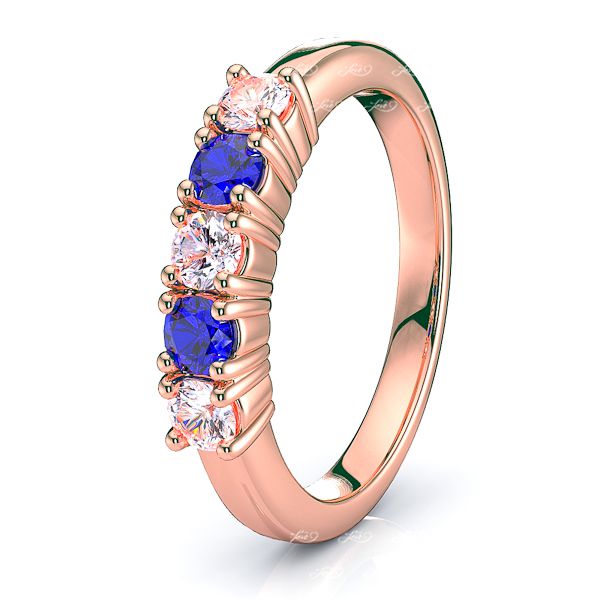 Rose Diamond and Blue Sapphire