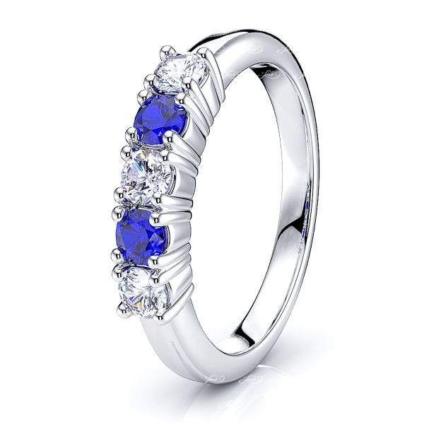 White Diamond and Blue Sapphire