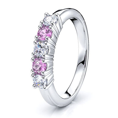 White Diamond and Pink Sapphire