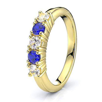 Yellow Diamond and Blue Sapphire