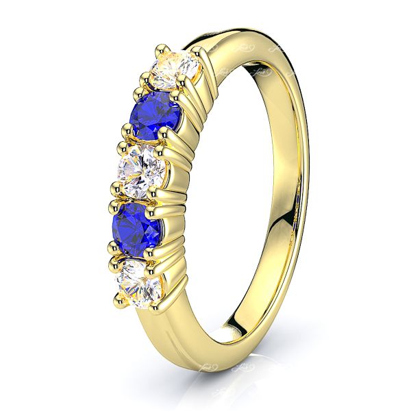 Yellow Diamond and Blue Sapphire