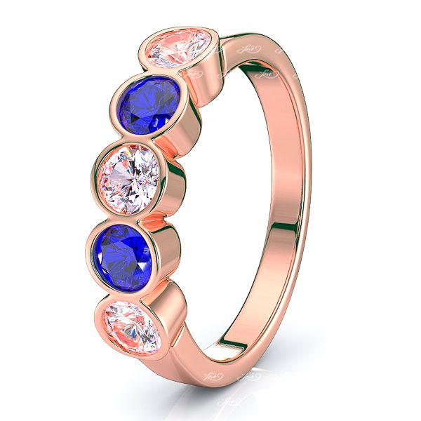 Rose Diamond and Blue Sapphire