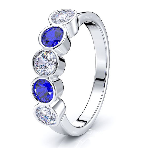 White Diamond and Blue Sapphire