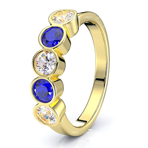 Yellow Diamond and Blue Sapphire