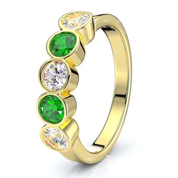 Yellow Diamond and Emerald