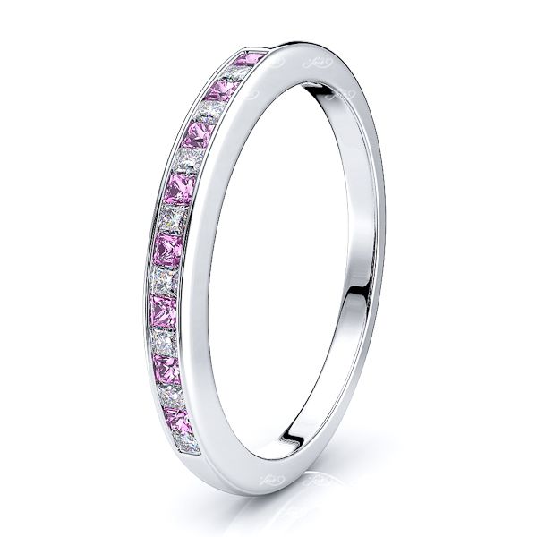 White Diamond and Pink Sapphire