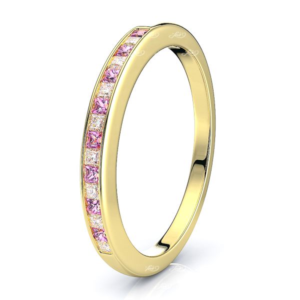 Yellow Diamond and Pink Sapphire