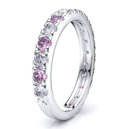 White Diamond and Pink Sapphire