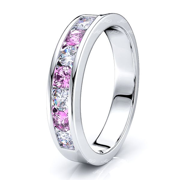 White Diamond and Pink Sapphire