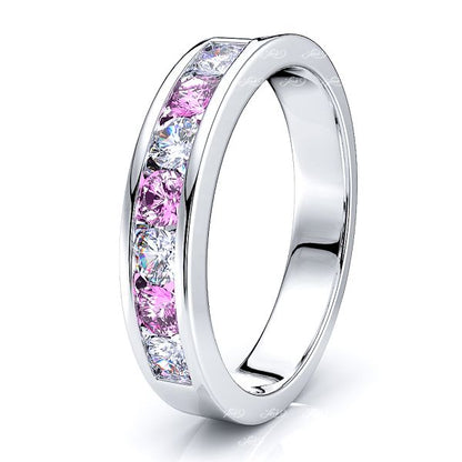 White Diamond and Pink Sapphire