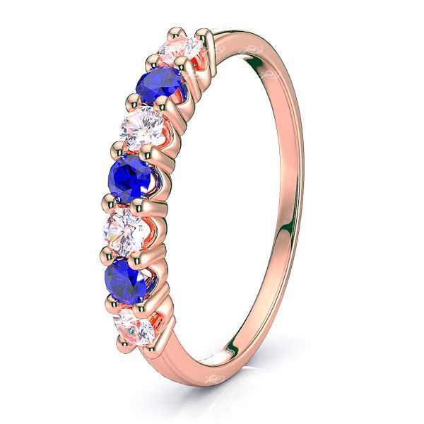 Rose Diamond and Blue Sapphire