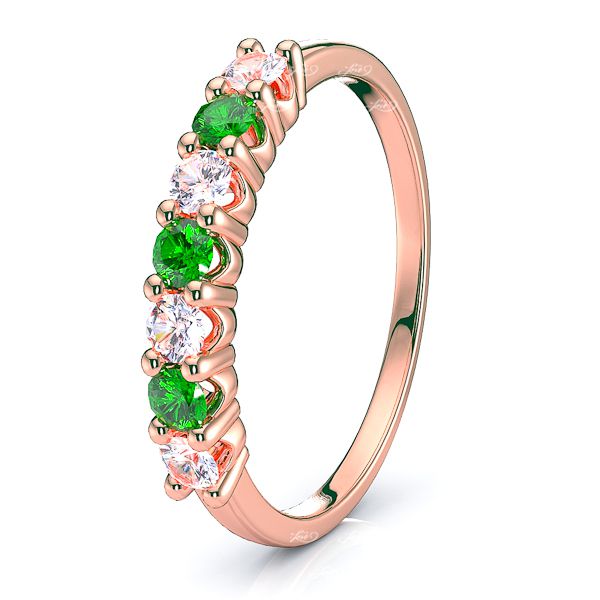 Rose Diamond and Emerald