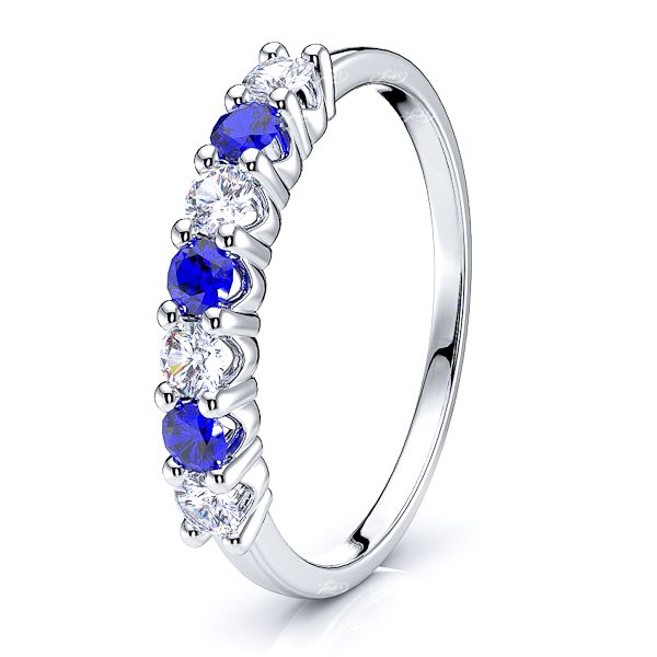 White Diamond and Blue Sapphire