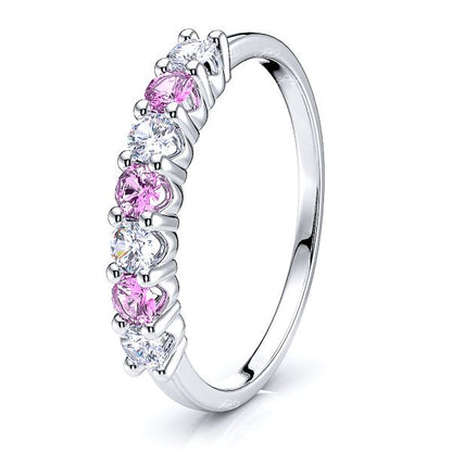 White Diamond and Pink Sapphire