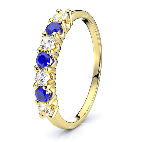 Yellow Diamond and Blue Sapphire