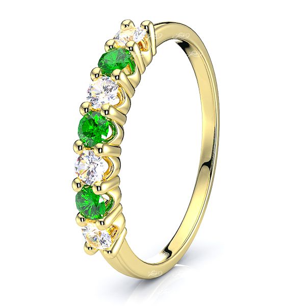 Yellow Diamond and Emerald