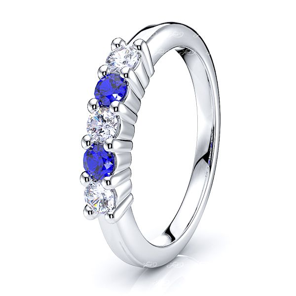 White Diamond and Blue Sapphire