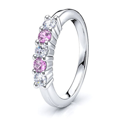 White Diamond and Pink Sapphire