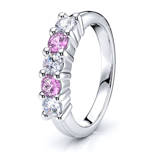 White Diamond and Pink Sapphire