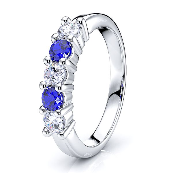 White Diamond and Blue Sapphire
