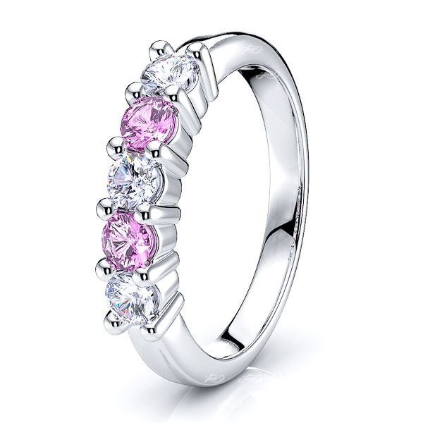 White Diamond and Pink Sapphire