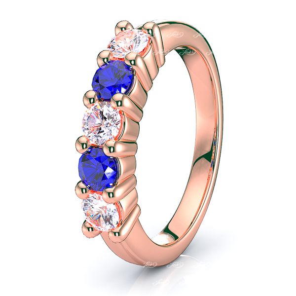 Rose Diamond and Blue Sapphire