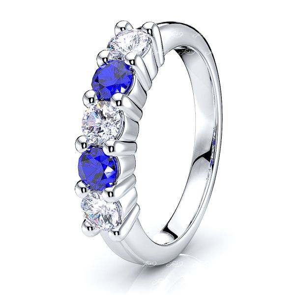 White Diamond and Blue Sapphire