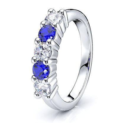White Diamond and Blue Sapphire