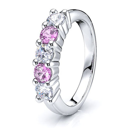 White Diamond and Pink Sapphire