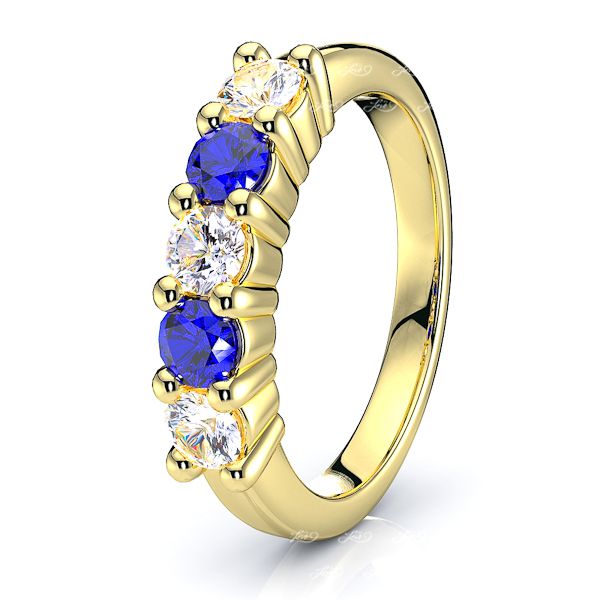 Yellow Diamond and Blue Sapphire