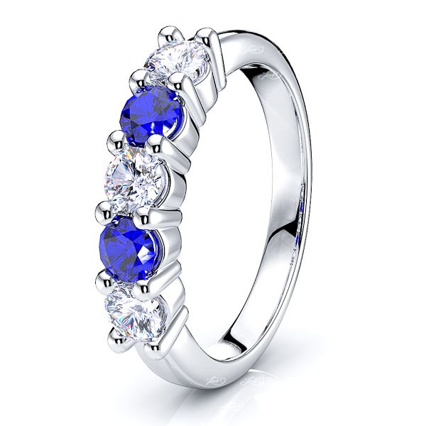 White Diamond and Blue Sapphire