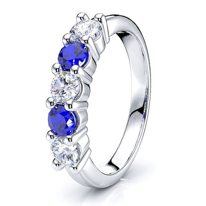 White Diamond and Blue Sapphire