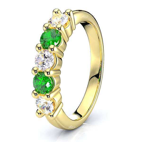Yellow Diamond and Emerald