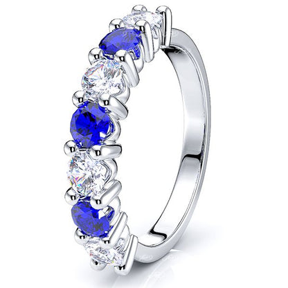 White Diamond and Blue Sapphire