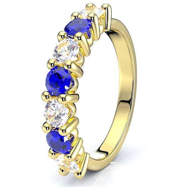 Yellow Diamond and Blue Sapphire