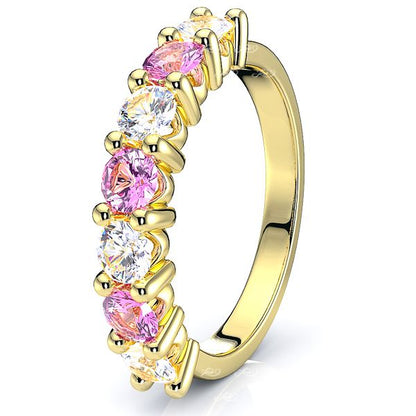 Yellow Diamond and Pink Sapphire