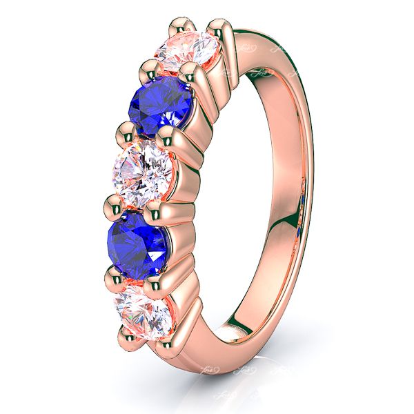Rose Diamond and Blue Sapphire