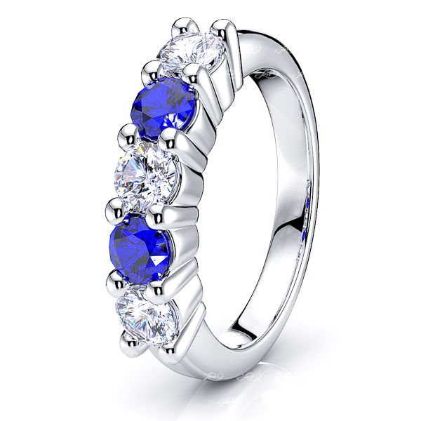 White Diamond and Blue Sapphire
