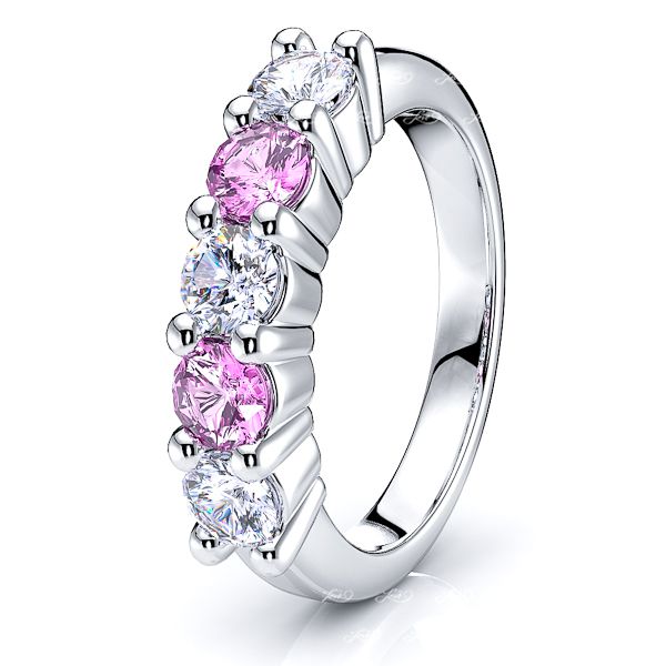 White Diamond and Pink Sapphire