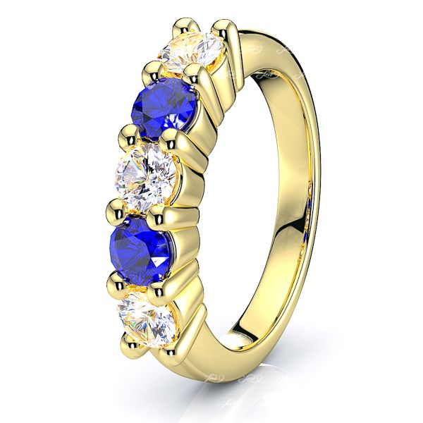 Yellow Diamond and Blue Sapphire