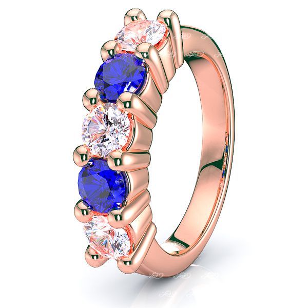Rose Diamond and Blue Sapphire