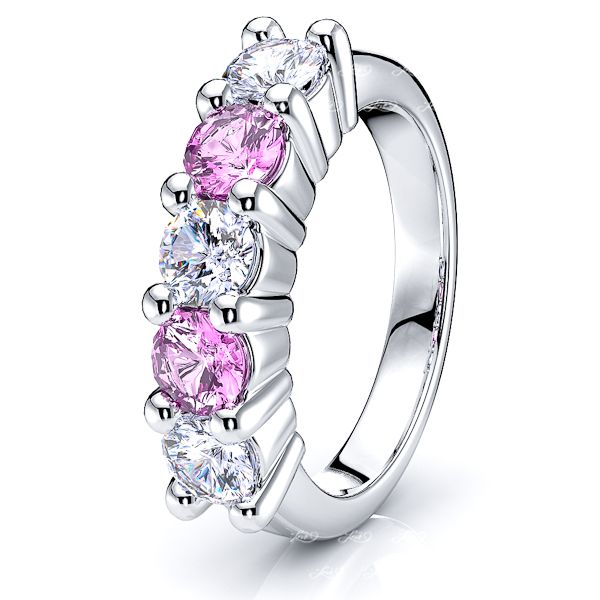 White Diamond and Pink Sapphire