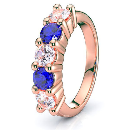 Rose Diamond and Blue Sapphire