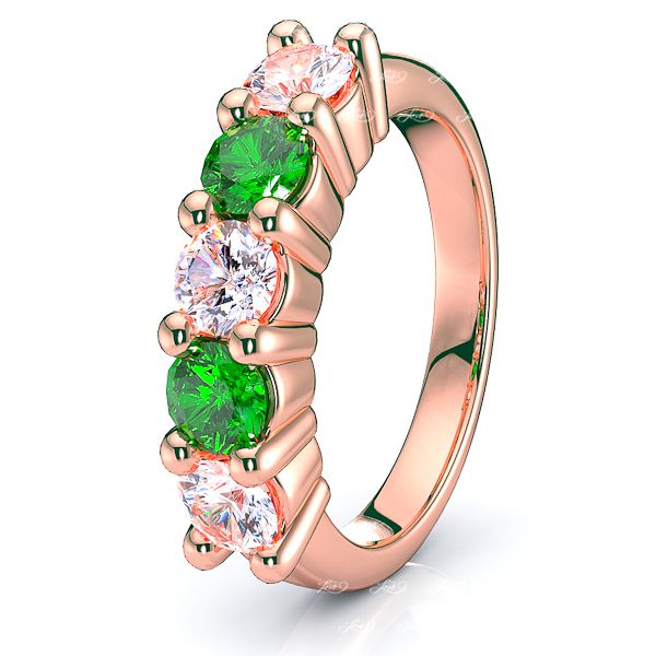 Rose Diamond and Emerald