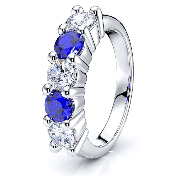 White Diamond and Blue Sapphire